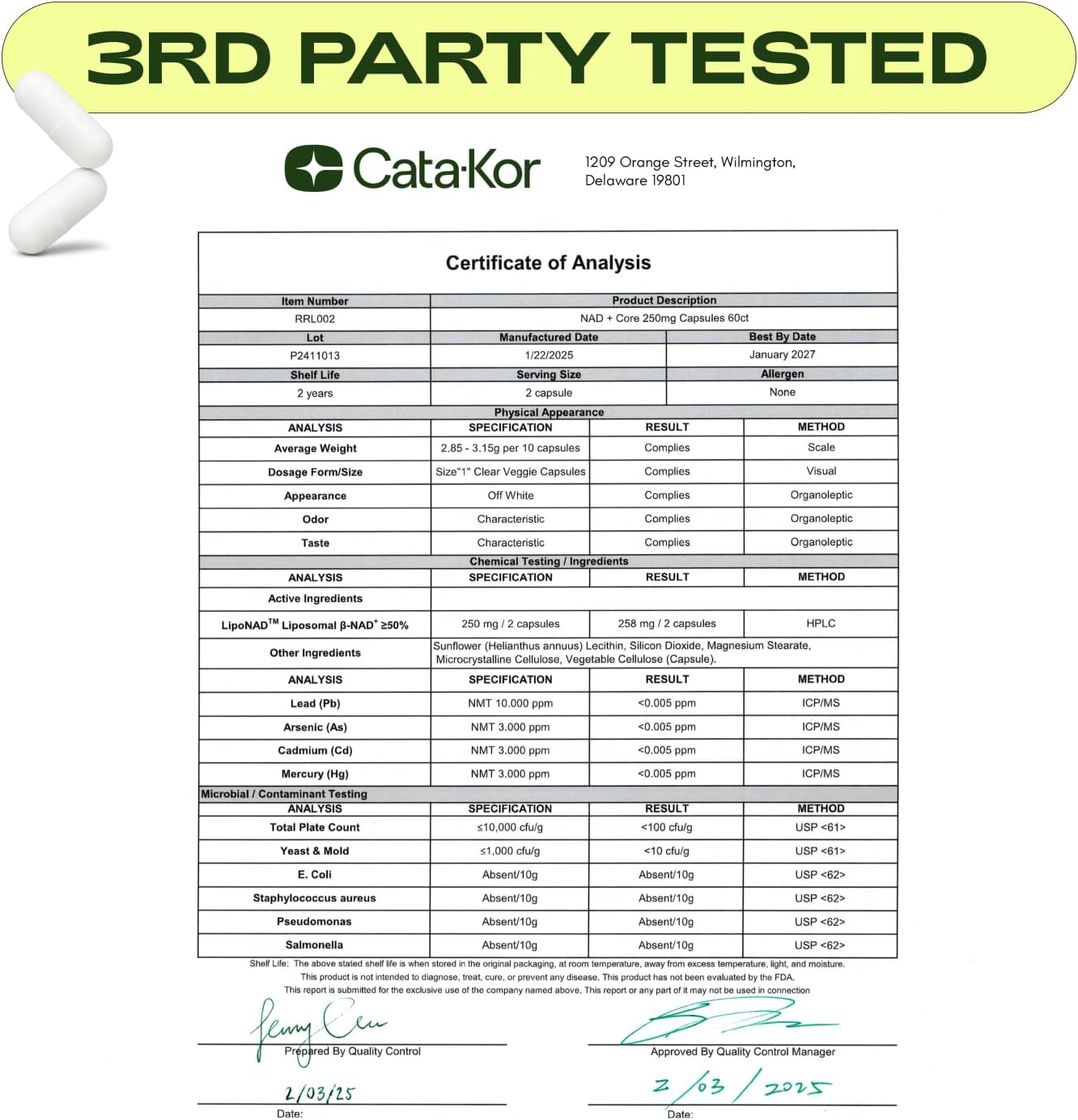 NAD+ Core - NAD Supplement - 60 Capsules