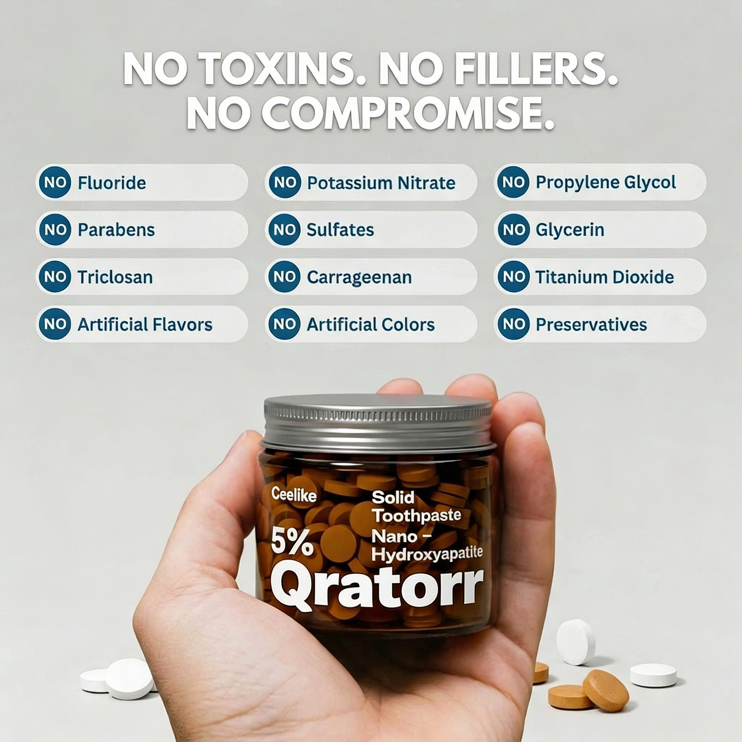 Hydroxyapatite Toothpaste Tablets