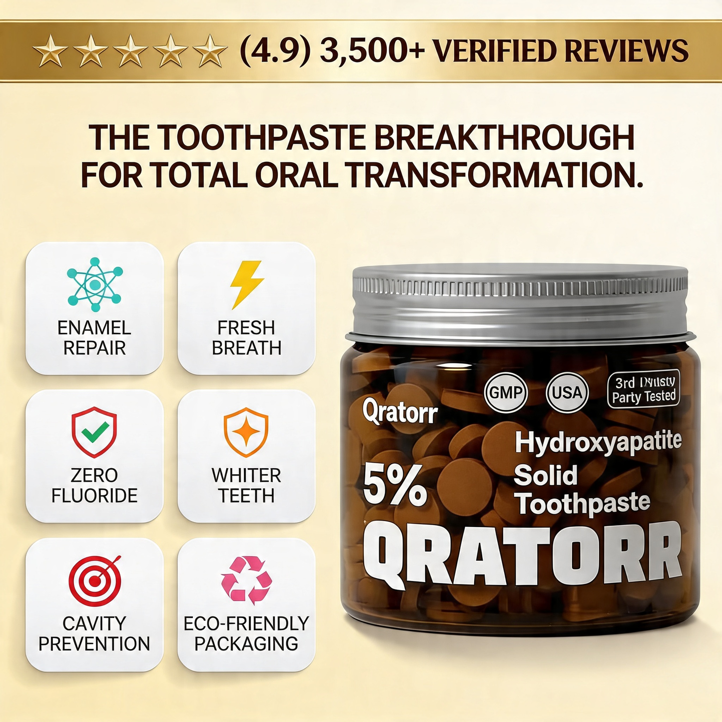 Hydroxyapatite Toothpaste Tablets